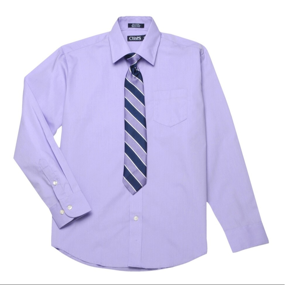 Chaps dress shirt and tie set size 6